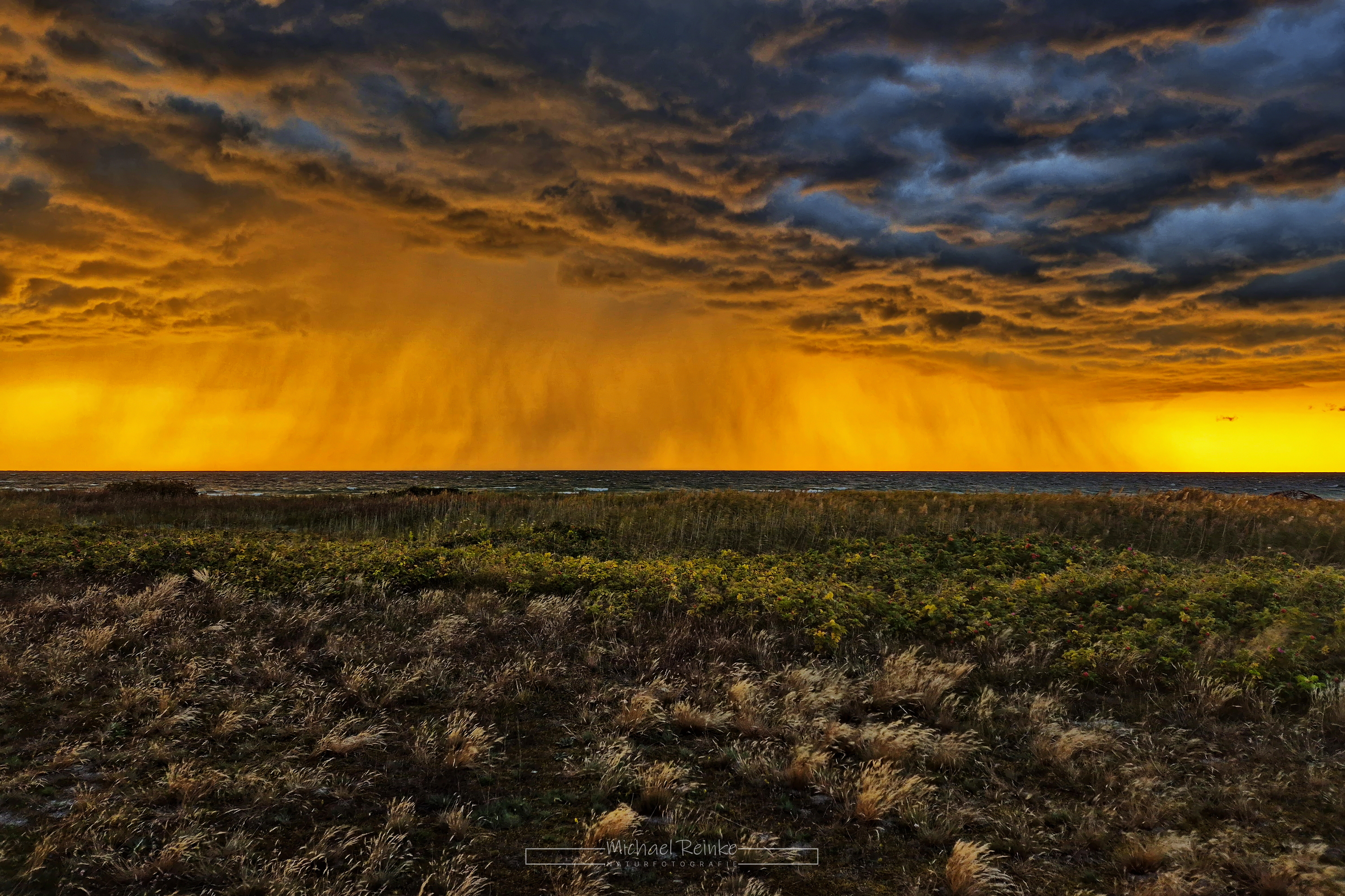 Regenwand über dem Öresund (Skanör, Schweden)