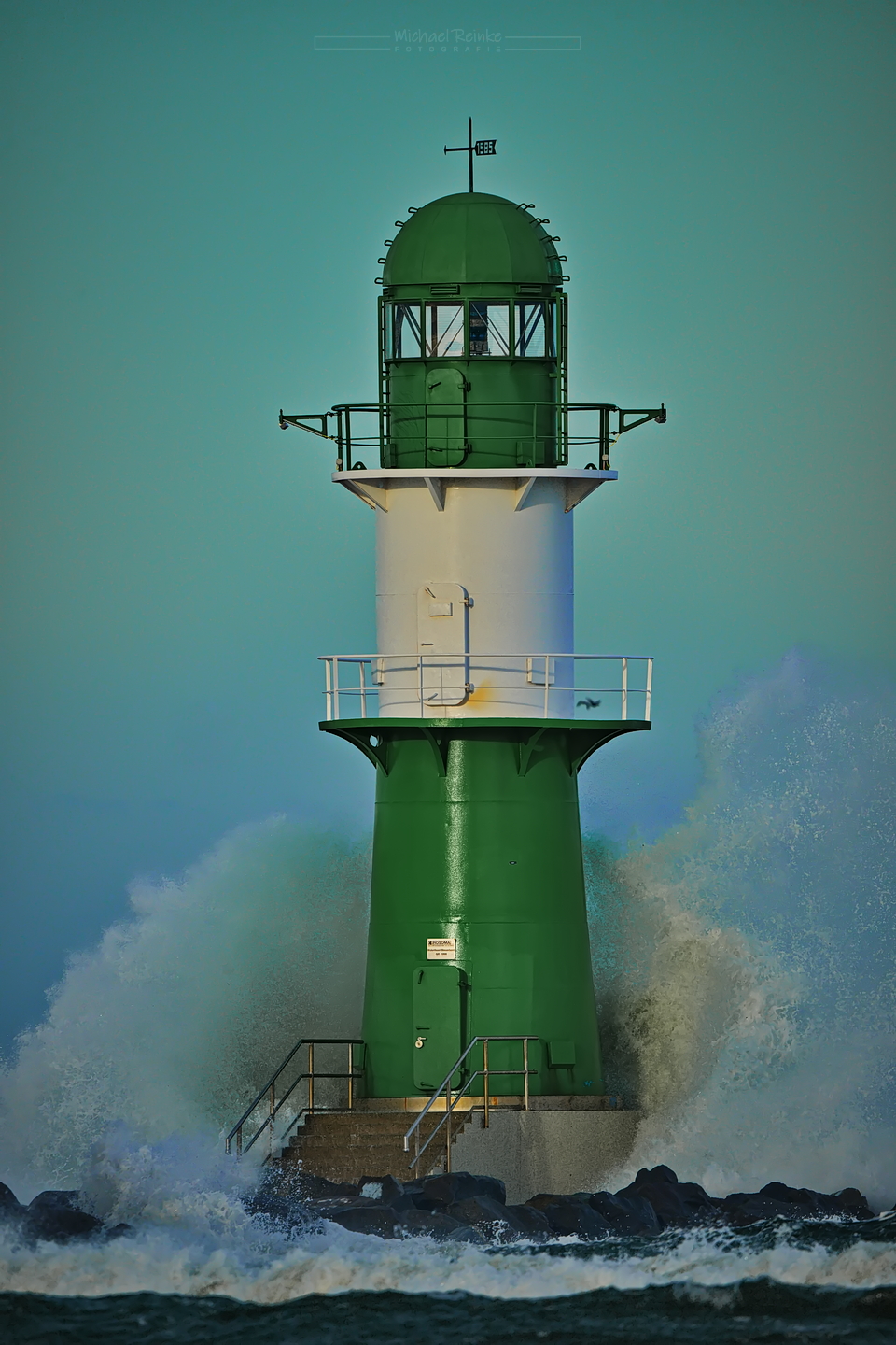 Molenfeuer auf der Westmole in Warnemünde